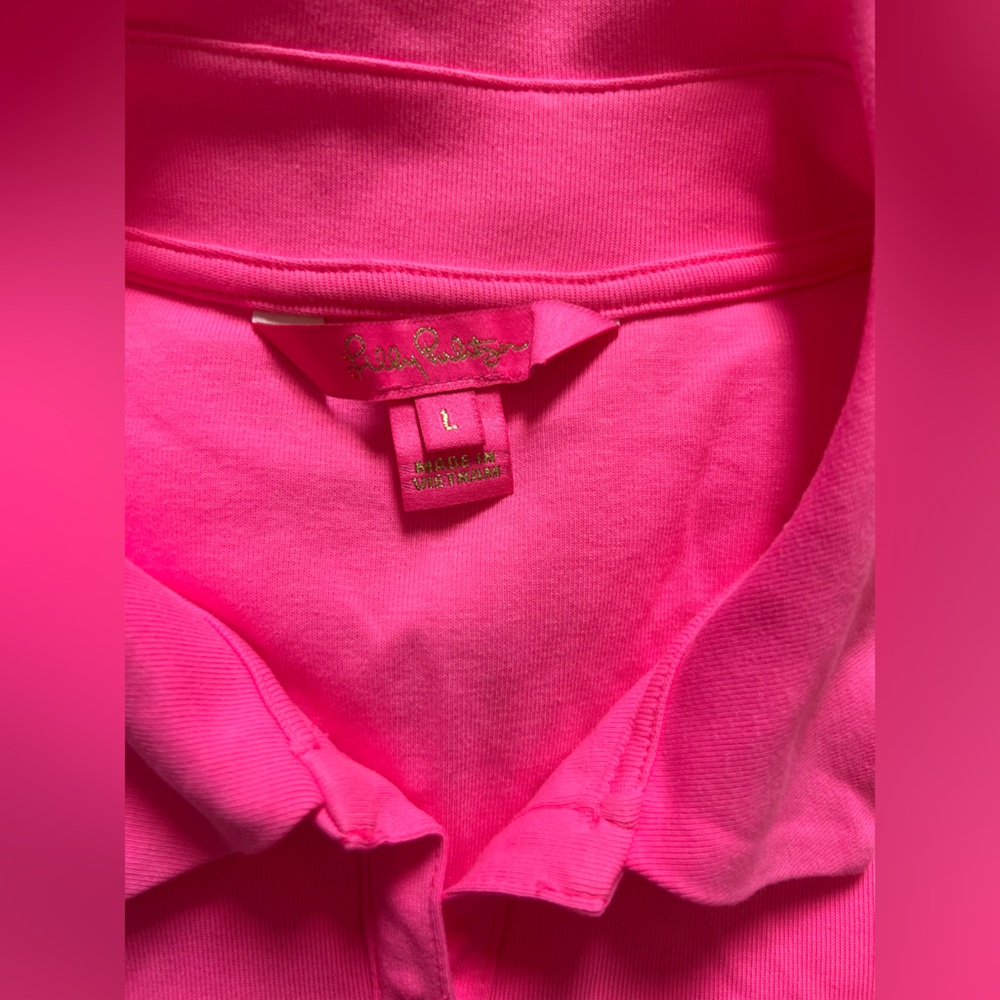 Lilly Pulitzer Bright Pink Long Sleeve Dress - Picture 4 of 11